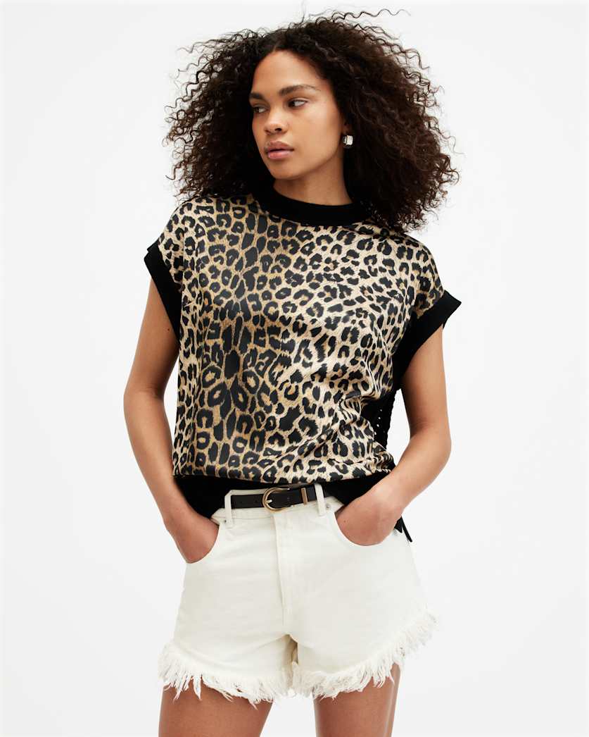 Marti Leopard Print Sleeveless Tank Top