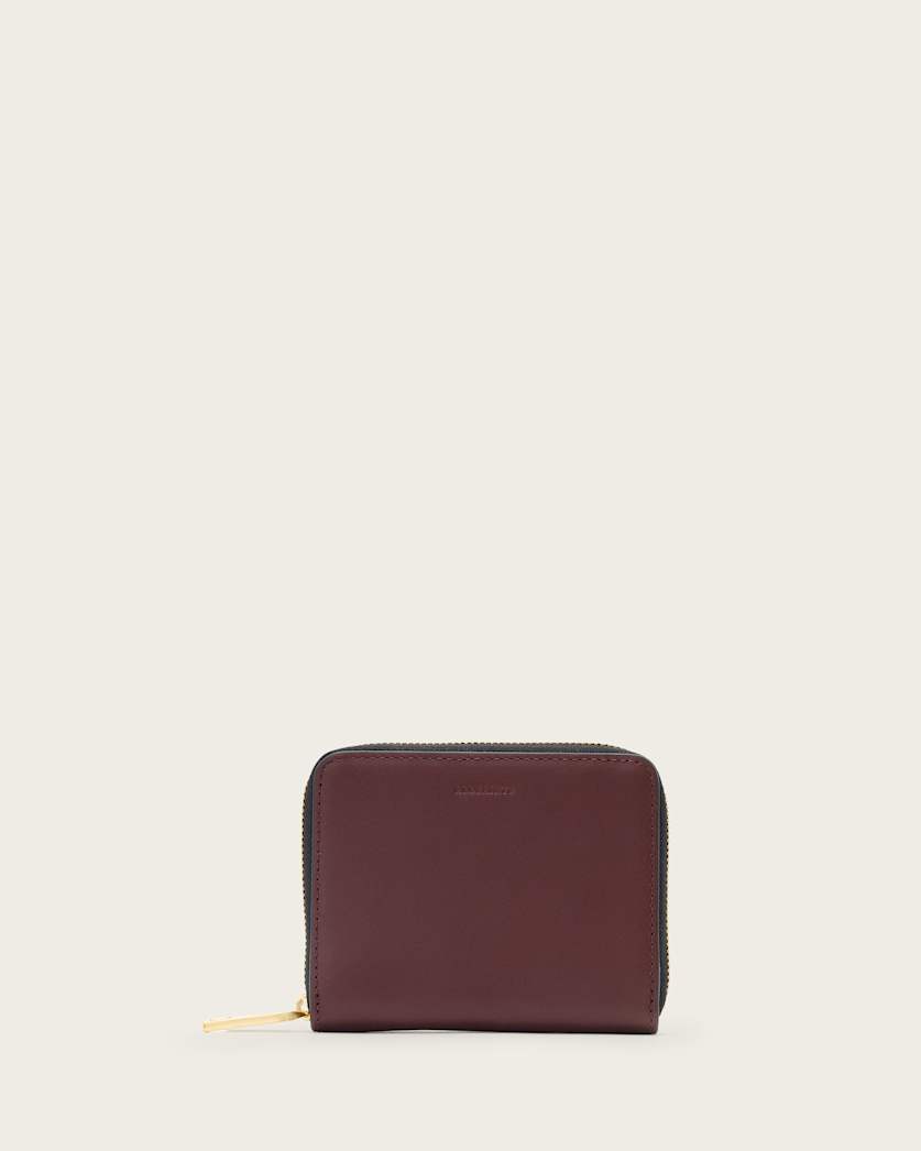 Lena Hex Zip Up Leather Wallet