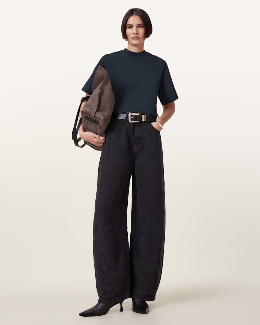 Lottie Crew Neck Cropped T-Shirt