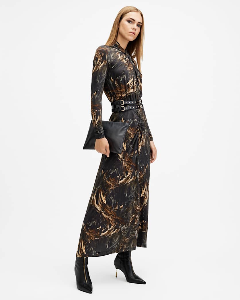 Mina Slim Fit Printed Maxi Dress