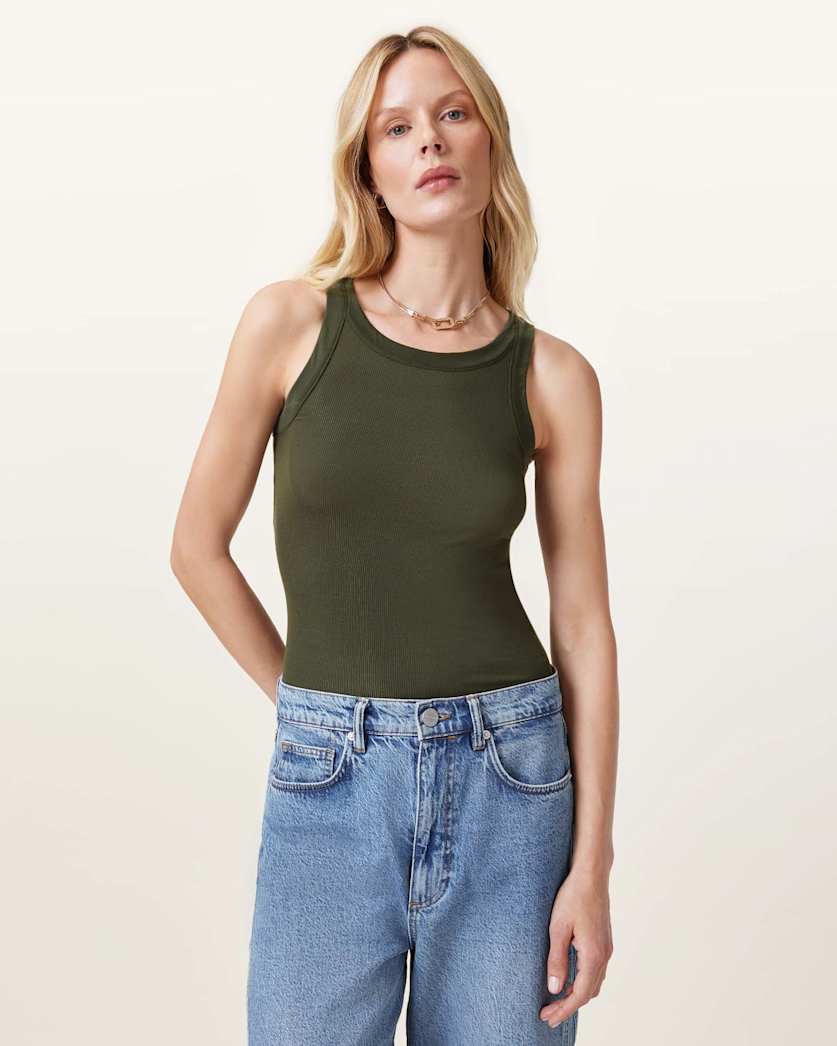 Rina Crew Neck Sleeveless Tank Top
