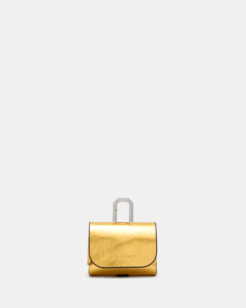 all saints AirPod Leather Case Warm Gold