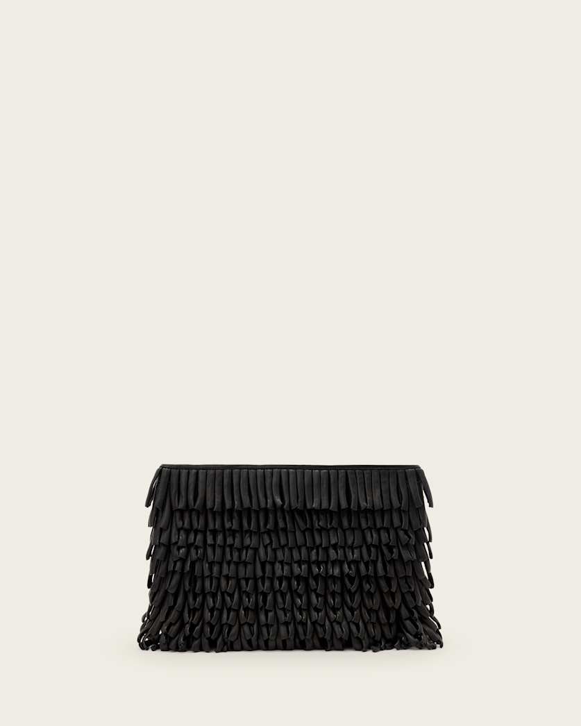 Bettina Fringe Leather Clutch