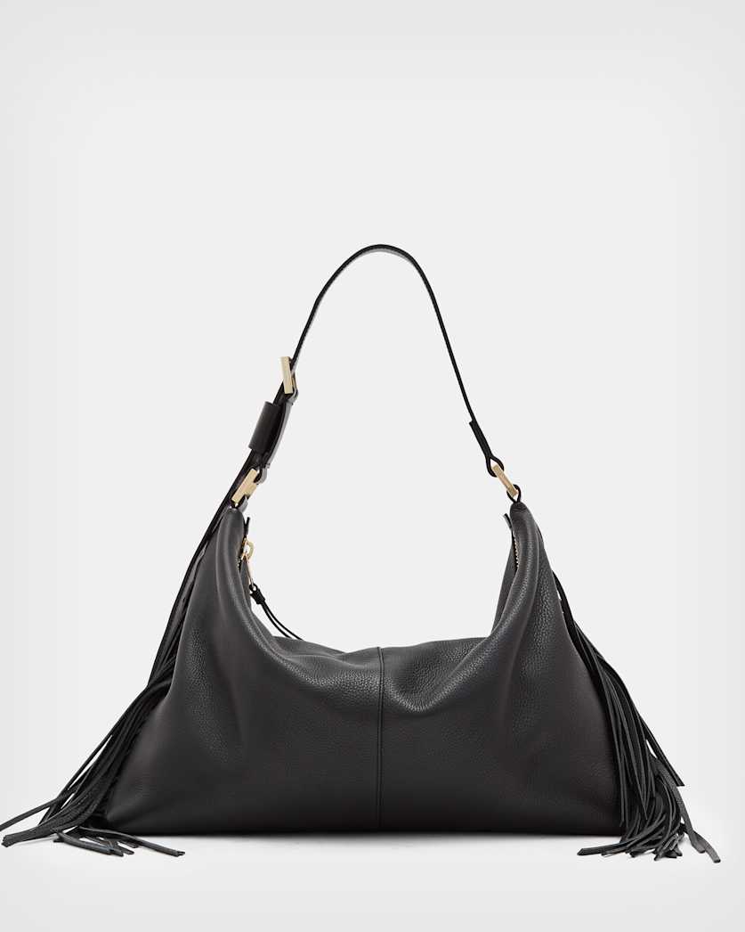 Edbury Leather Fringed Shoulder Bag