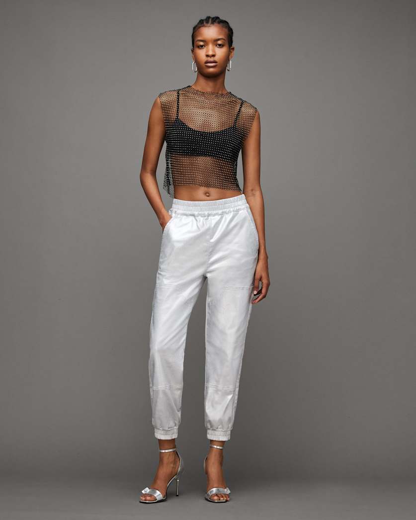 Yara Relaxed Fit Coated Joggers