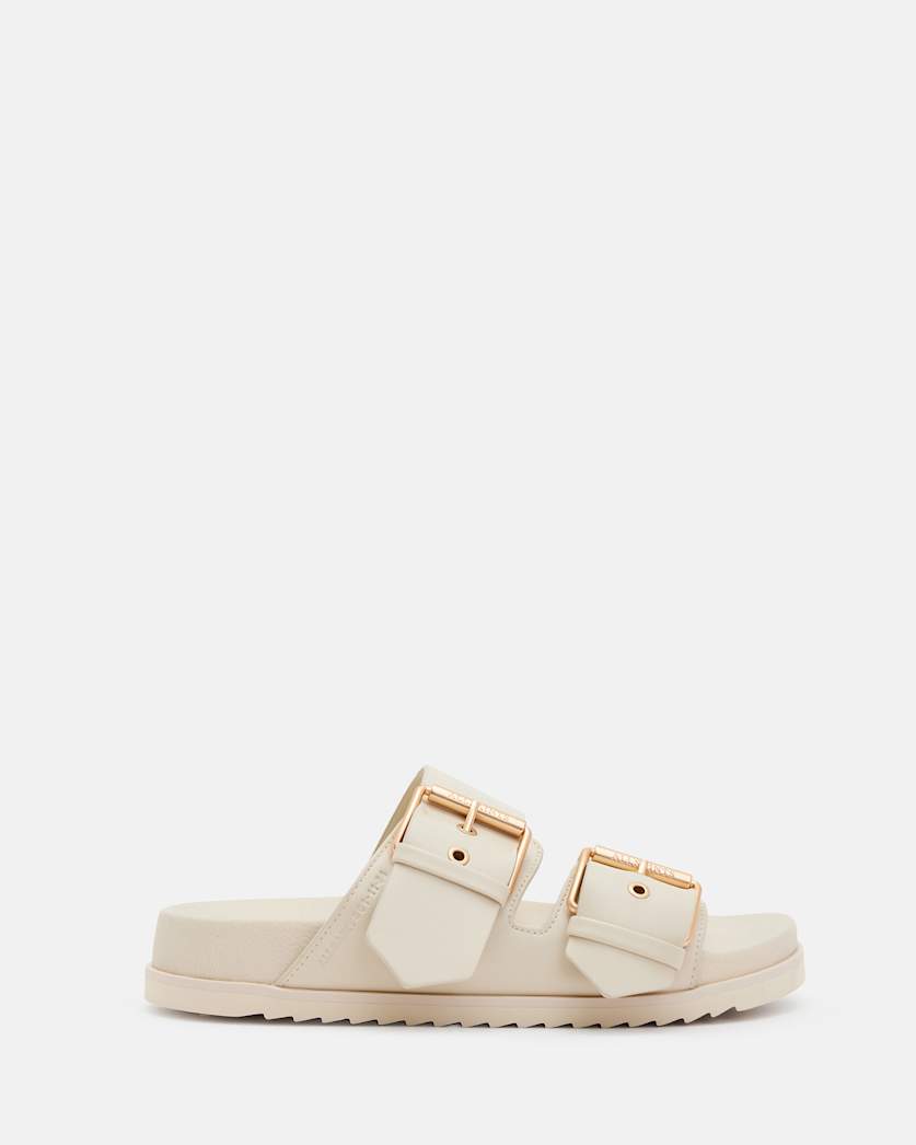 all saints Sian Leather Sandals Chalk White