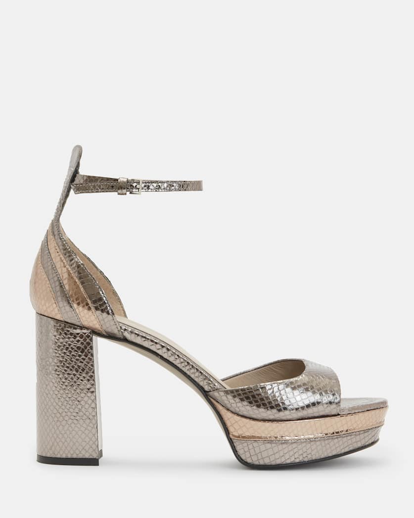 Tia Metallic Platform Heels