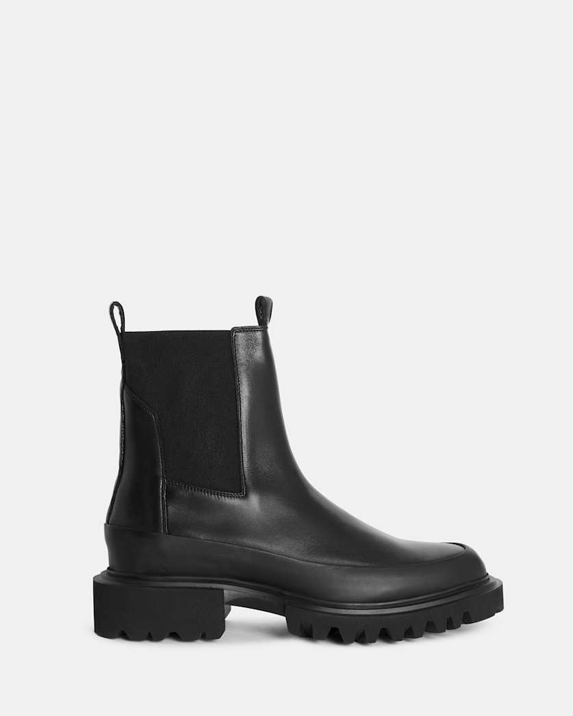 Harlee Chunky Leather Slip On Boots