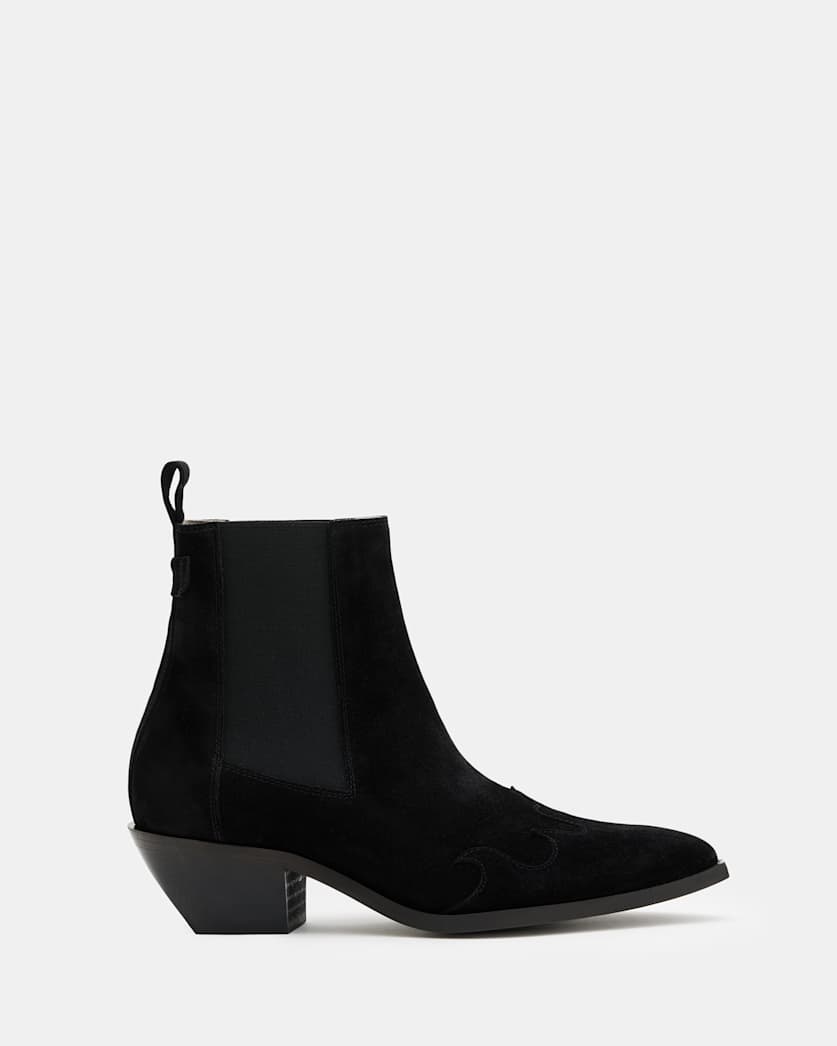 Dellaware Pointed Suede Western Boots