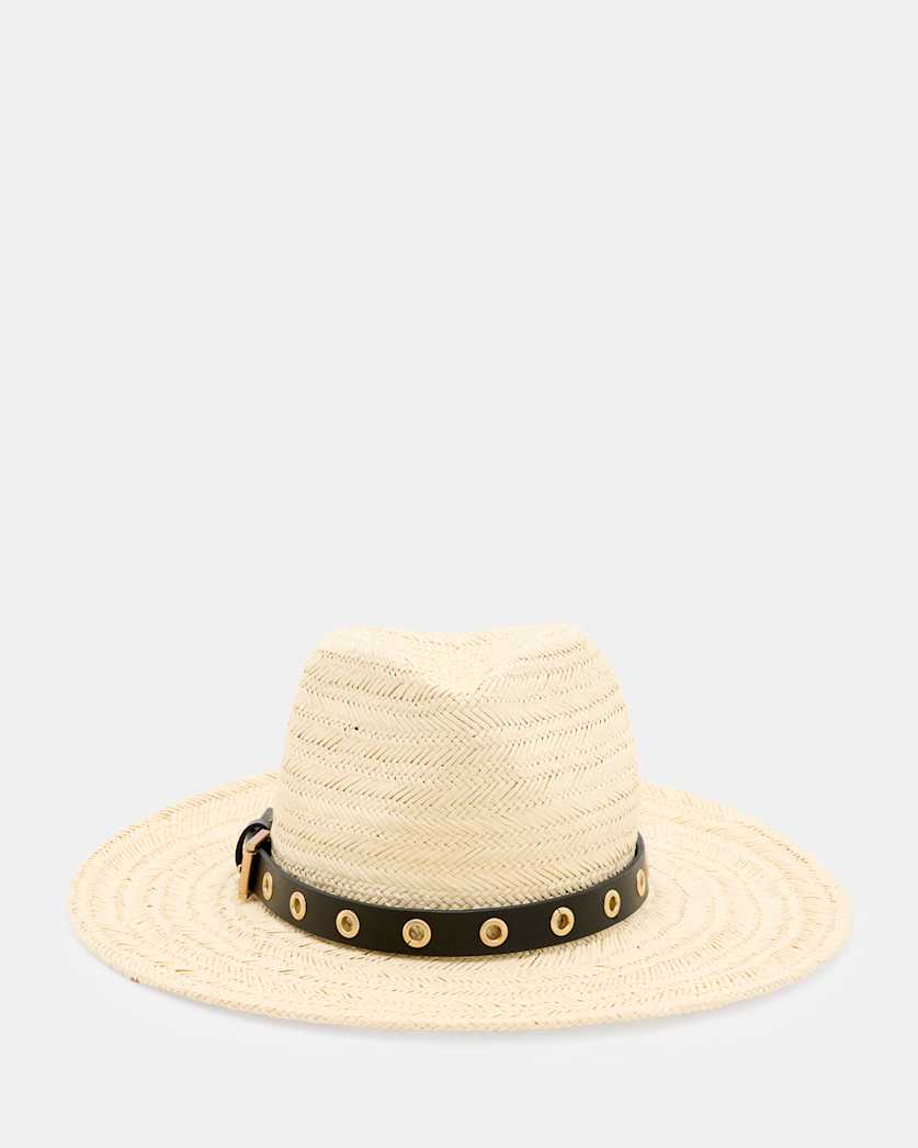 Delilah Straw Fedora Eyelet Hat