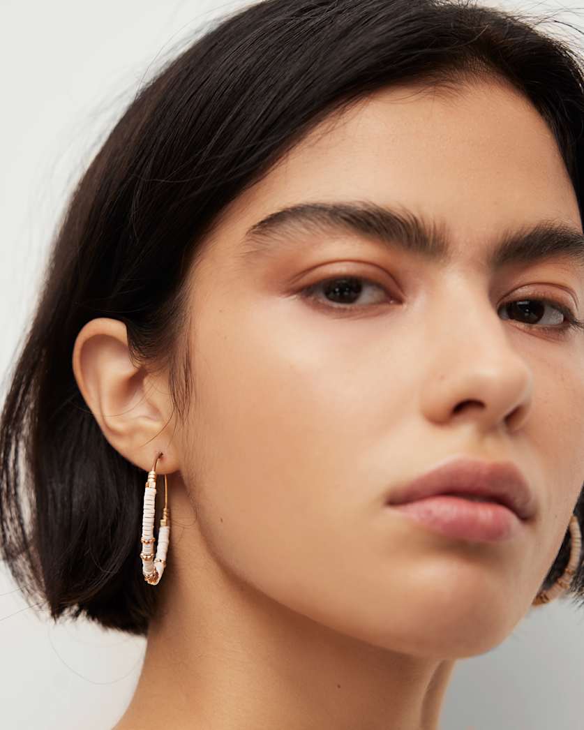 Amelie Bead Hoop Earrings