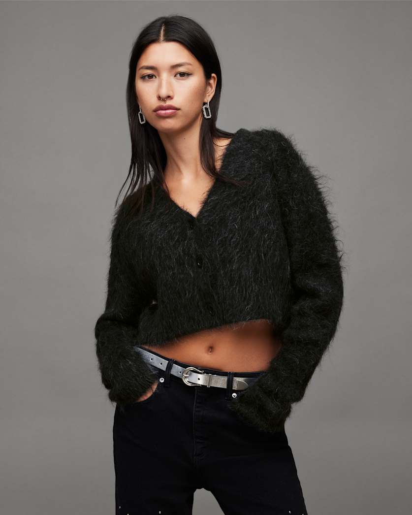 Wick Brushed V-Neck Cardigan