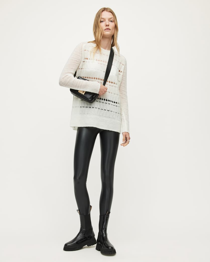 Cora Leather Look High-Rise Leggings
