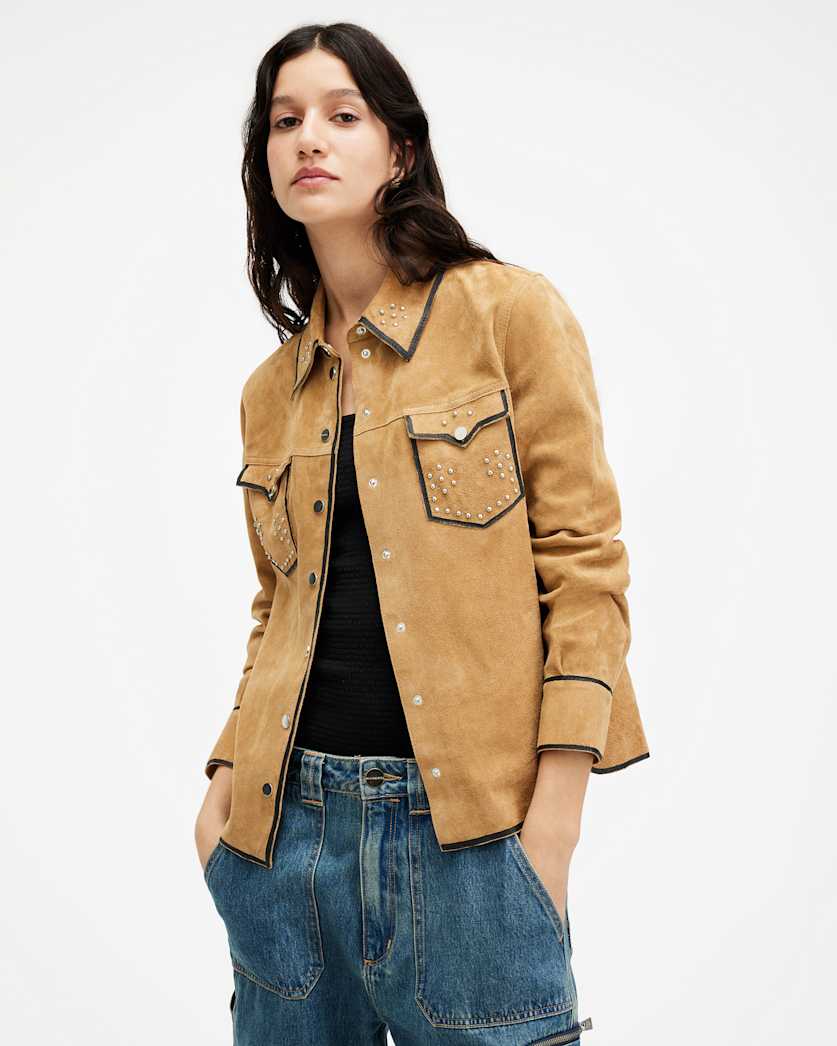 Karlson Studded Suede Western Shirt
