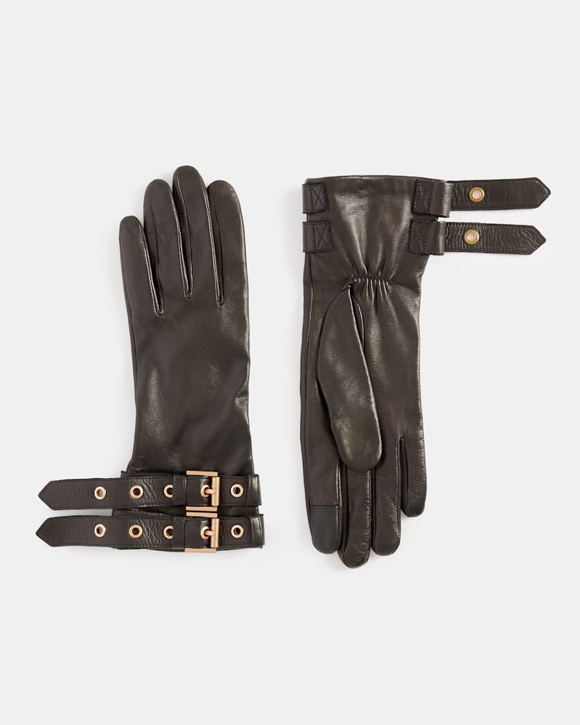 Roxy Leather Buckle Gloves