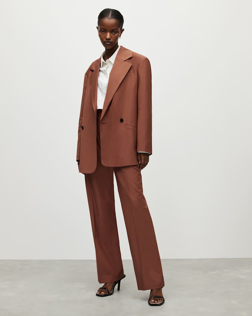 all saints Corin Miro Straight Pants Sandstone Pink
