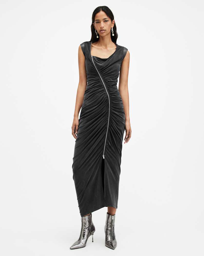Umbra Draped Zip Slim Fit Dress
