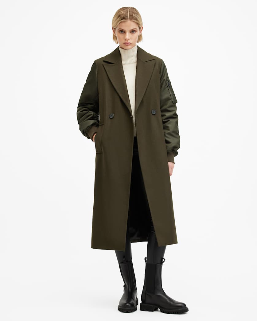 Paulah Wool Blend Double Breasted Coat