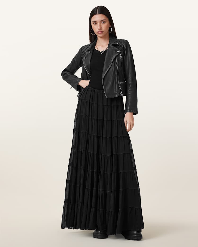 Eva Tiered Midi Skirt