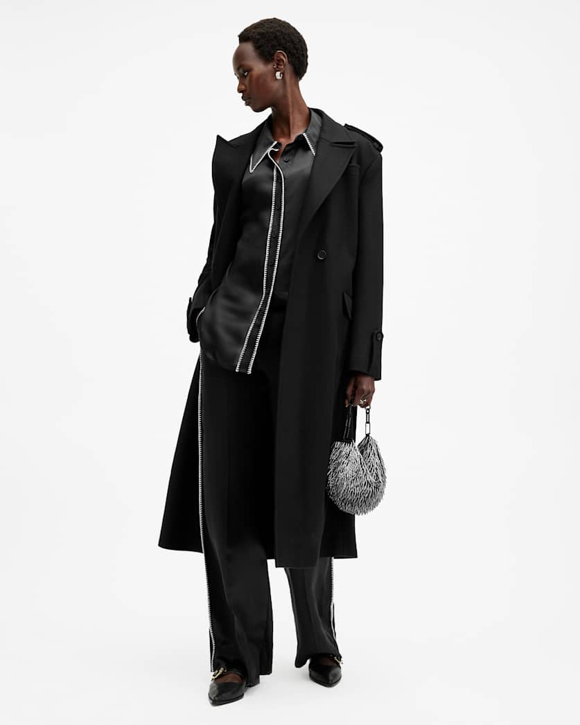 Charli Silk Blend Wide Leg Trousers