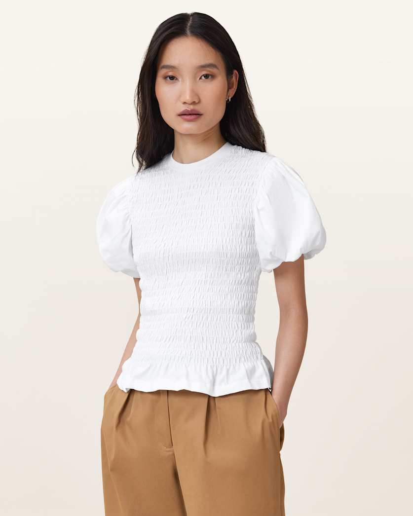 Dael Smocked Slim Top