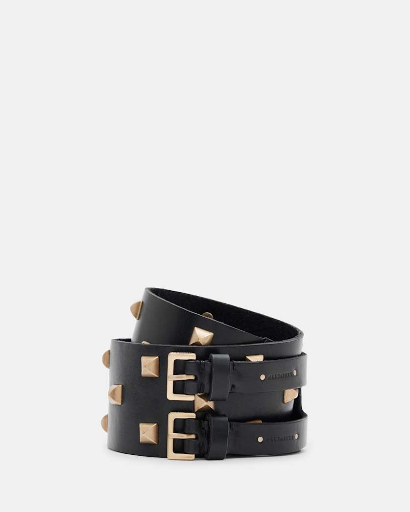 Sonia Studded Double Leather Belt