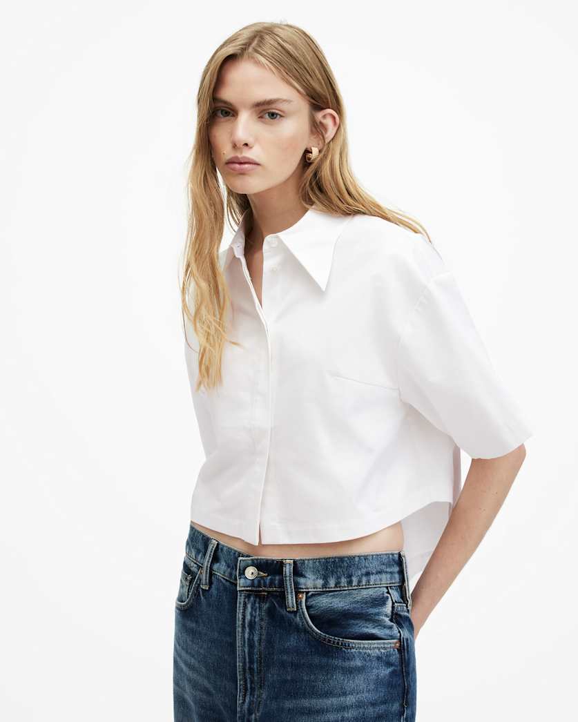 Joanna Relaxed Fit Cropped Shirt