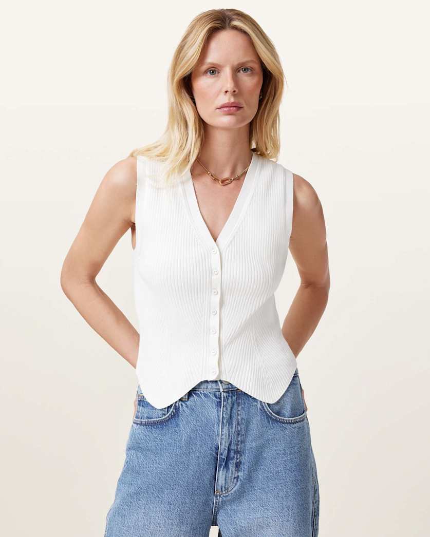 Cruz Ribbed Knitted Waistcoat