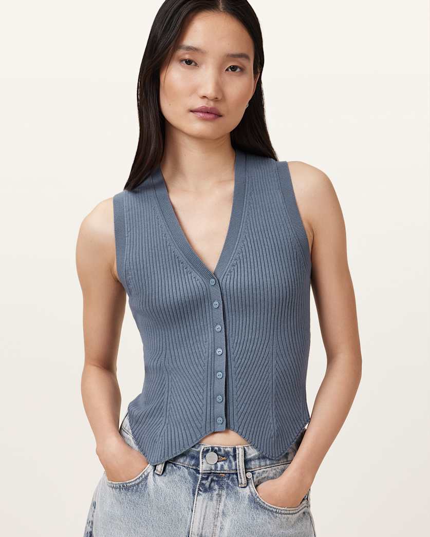 Cruz Ribbed Knitted Waistcoat