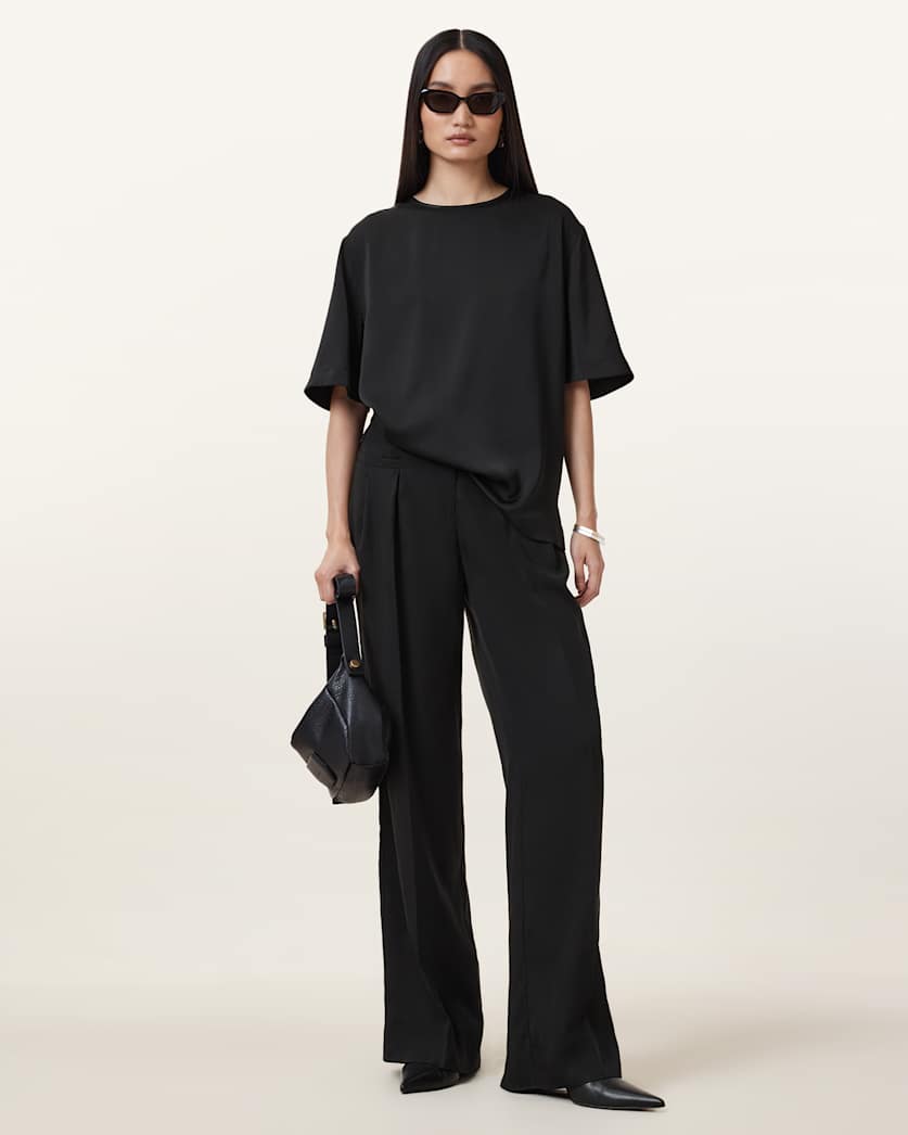 Zenni Mid Rise Wide Leg Trousers