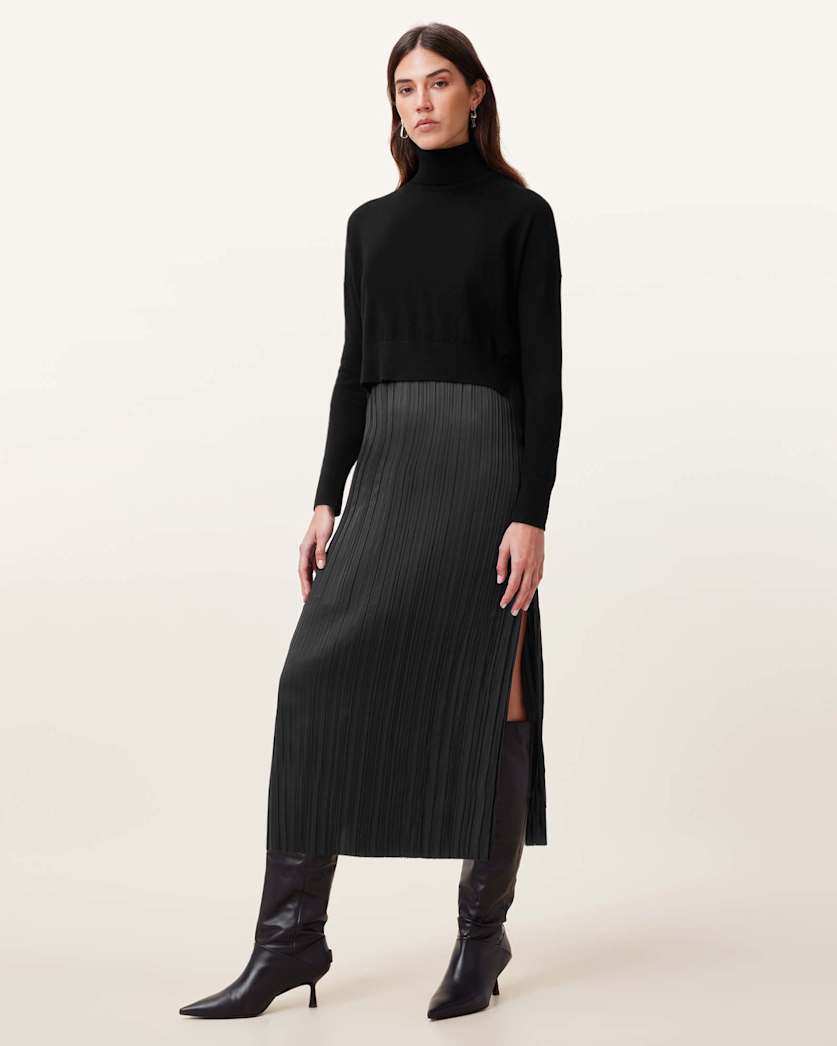 Vittoria 2-In-1 Pleated Midi Dress
