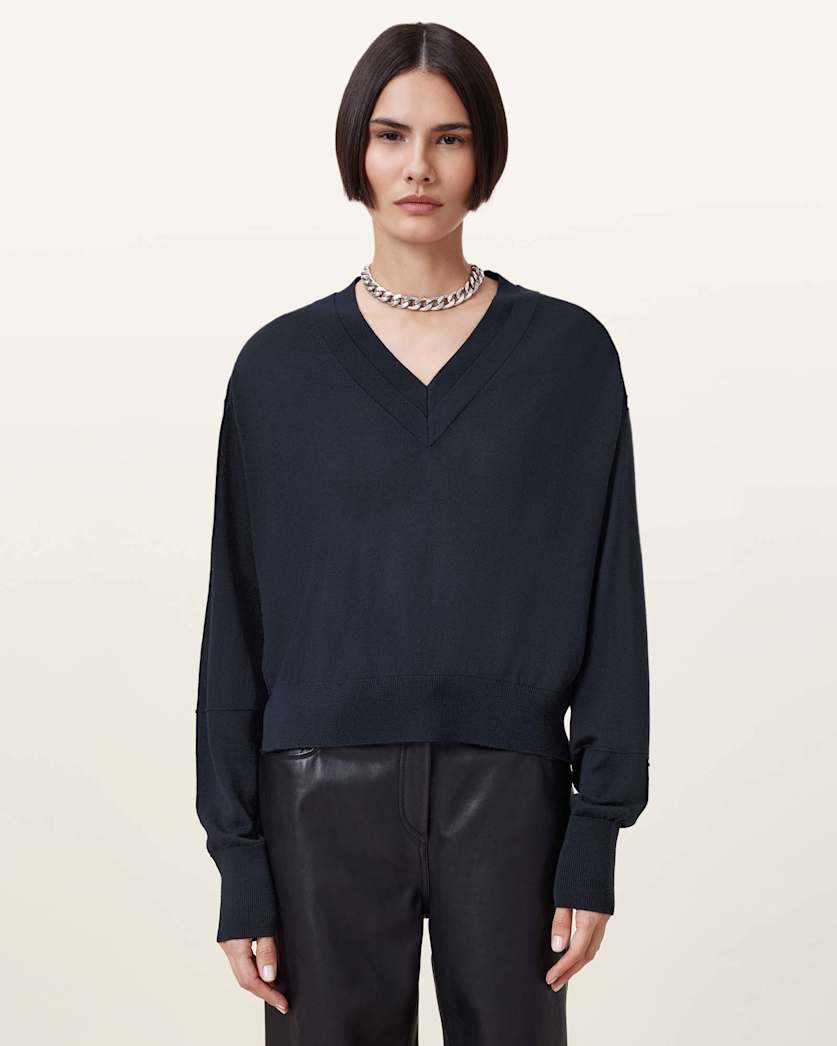 Julieana V Neck Wool Jumper