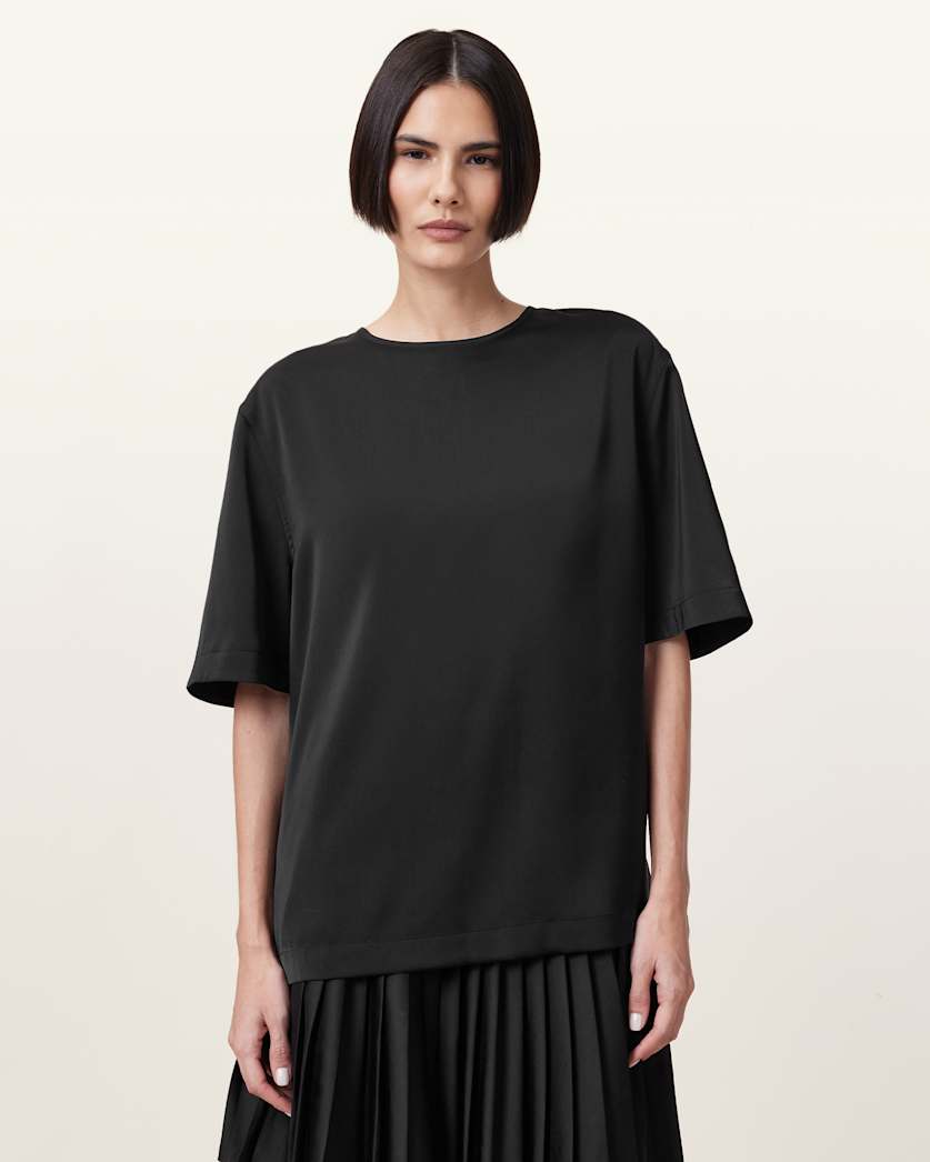 Amelie Satin Relaxed Fit T-Shirt