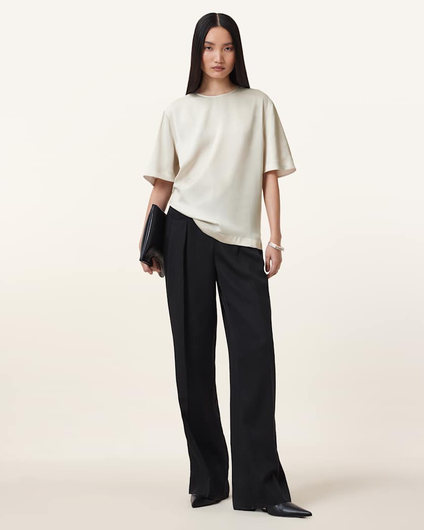 Amelie Satin Relaxed Fit T-Shirt