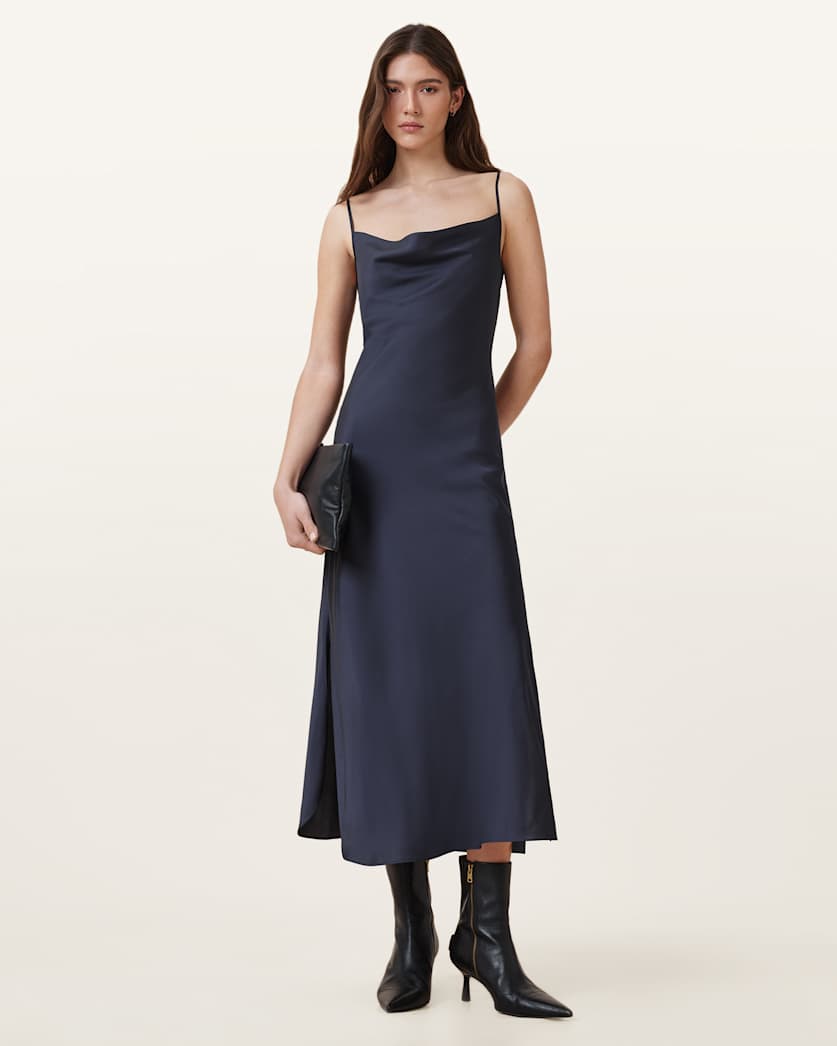 Hadley Cowl Neck Midi Slip Dress