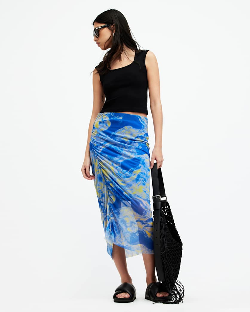 Nora Inspiral Mesh Midi Skirt
