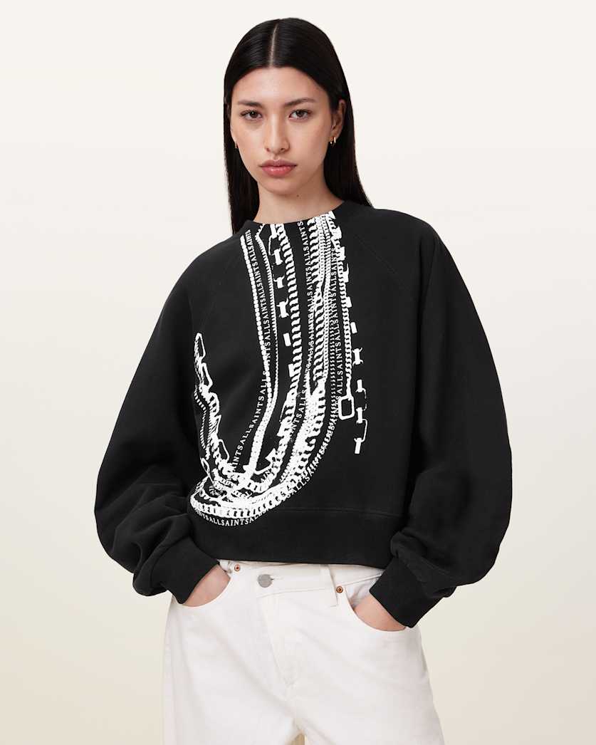 Metallo Dana Printed Zip Sweatshirt