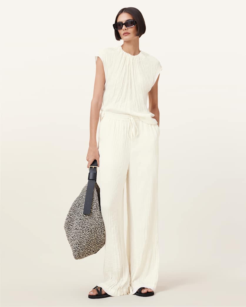 Caramin Crinkle Leg Trousers
