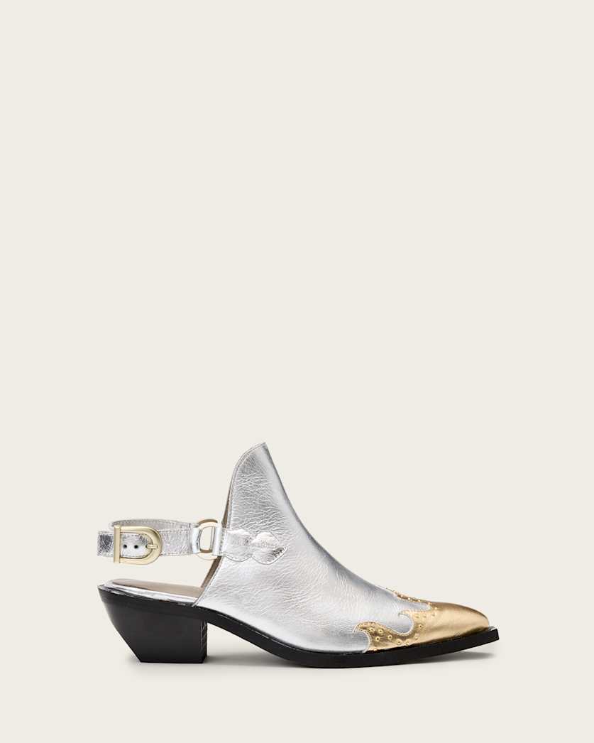 Desola Leather Western Mules