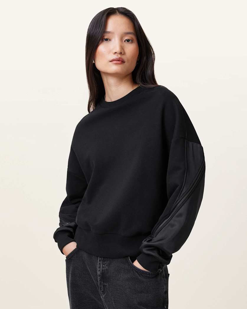 Peggy Zip Sleeve Relaxed Fit Sweatshirt