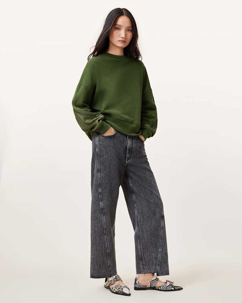 Peggy Zip Sleeve Relaxed Fit Sweatshirt