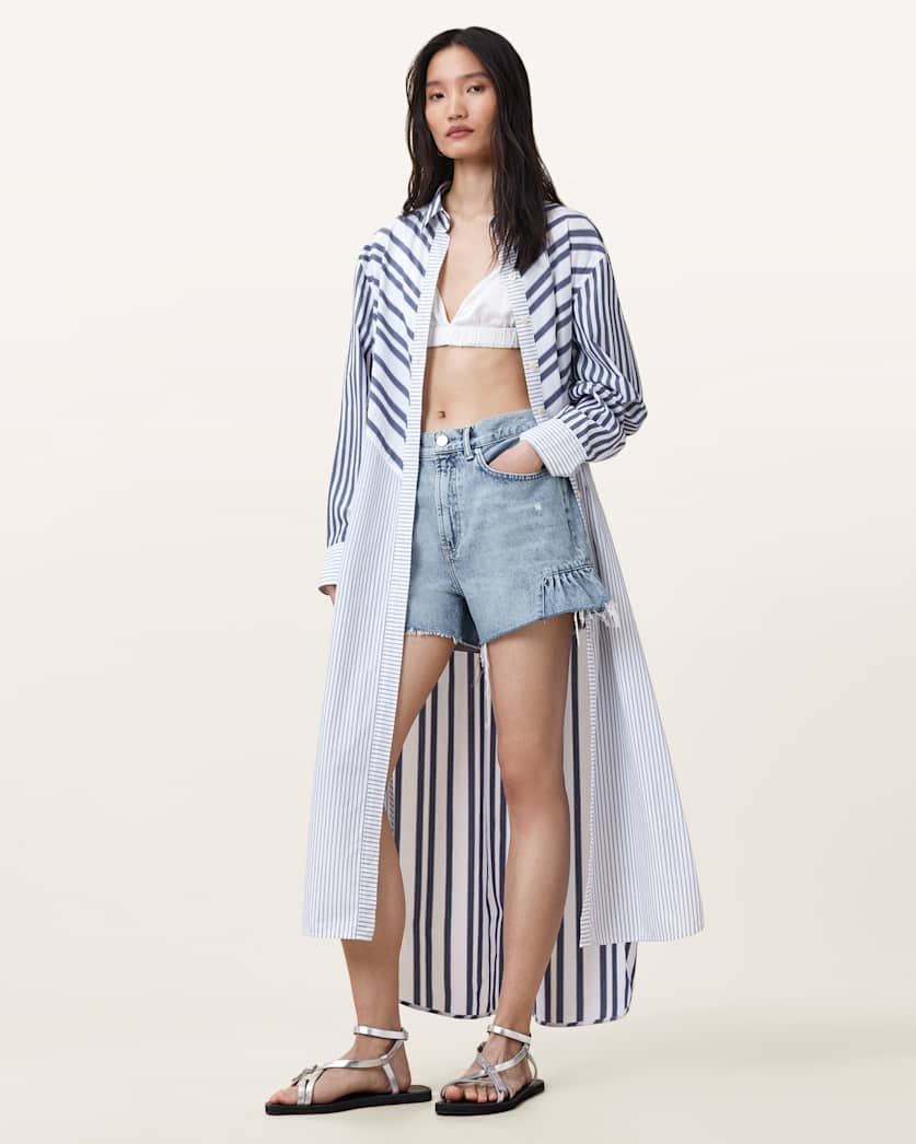 Eliana High Rise Denim Shorts