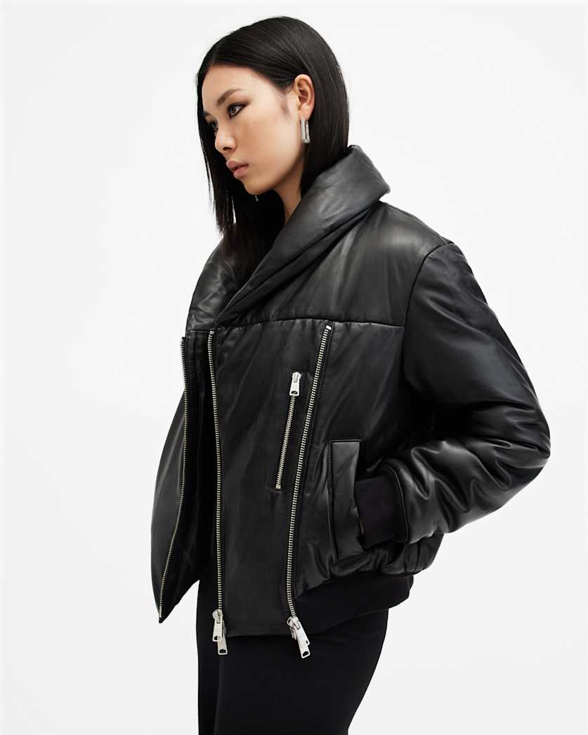 Lauren Leather Puffer Jacket