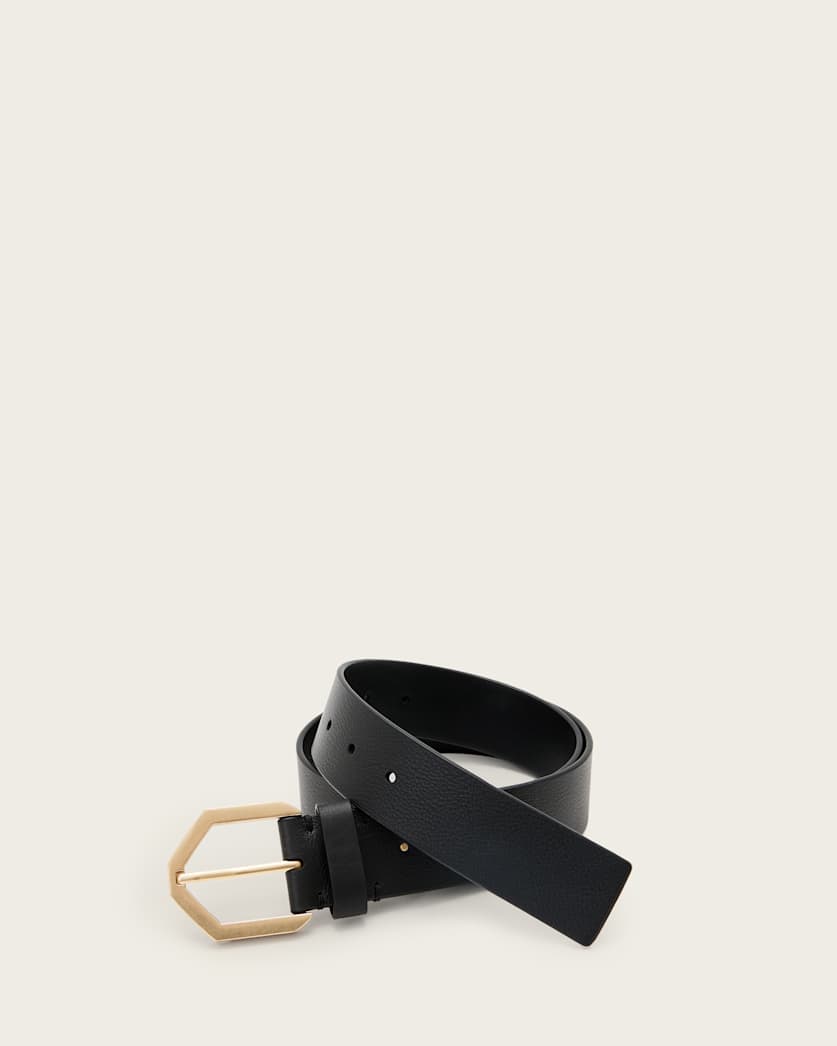Tia Hex Leather Belt