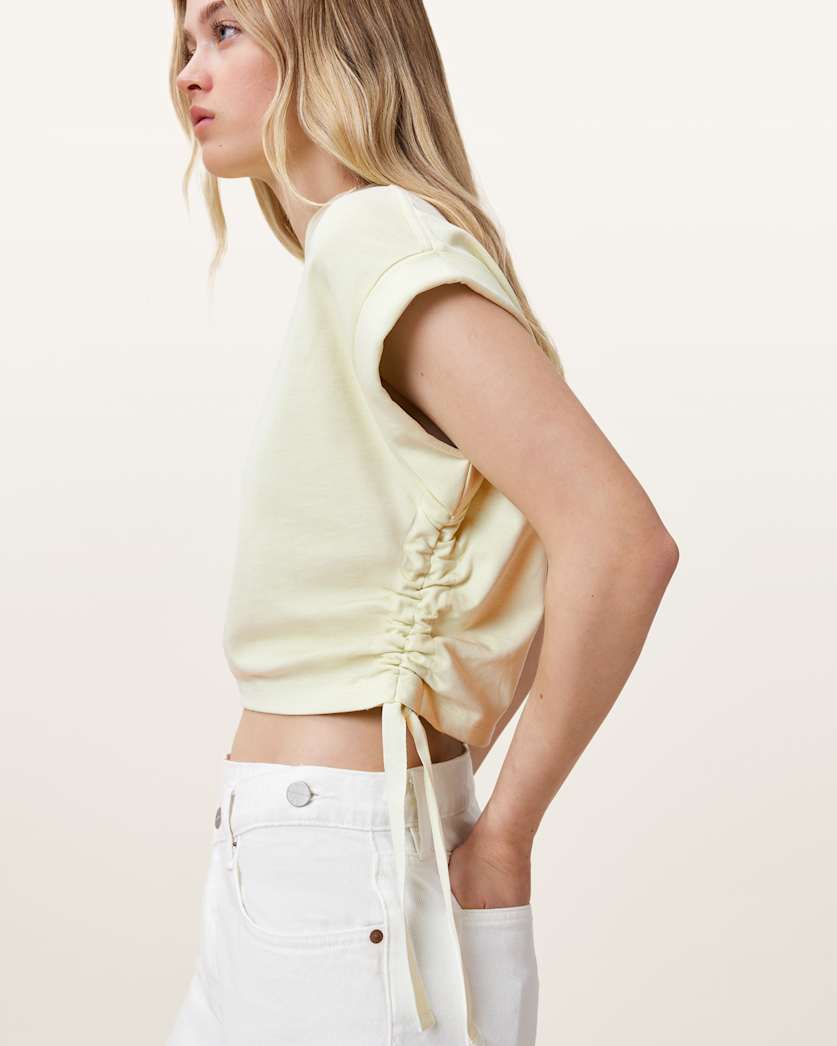 Mira Cropped Drawcord T-Shirt