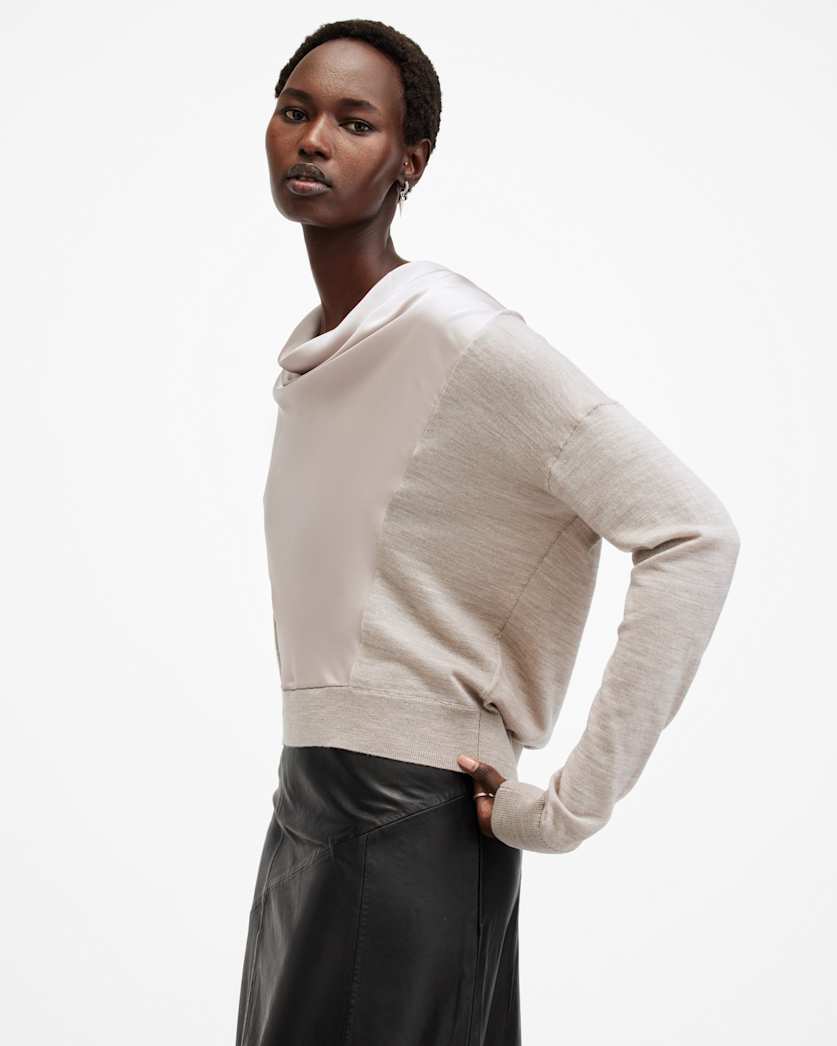 Myra Cowl Neck Merino Wool Jumper