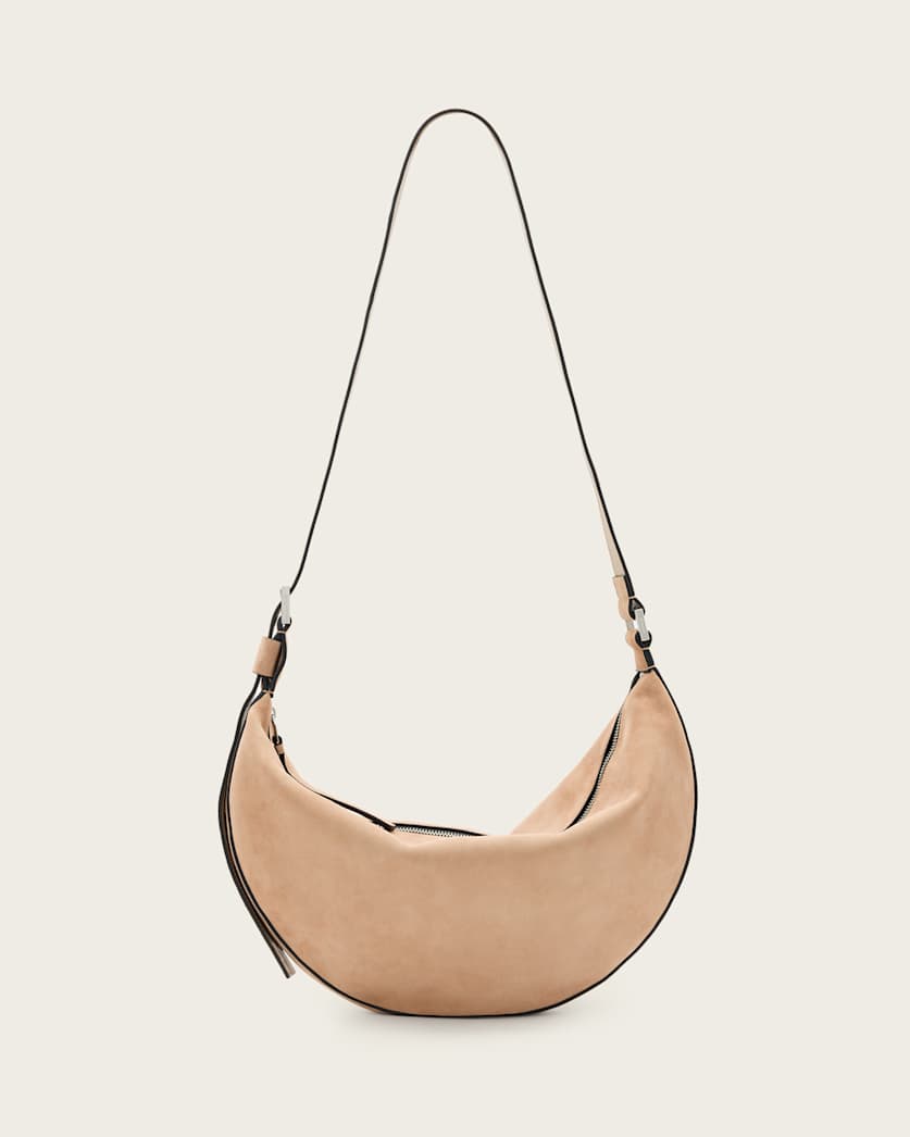 Half Moon Suede Shoulder Bag