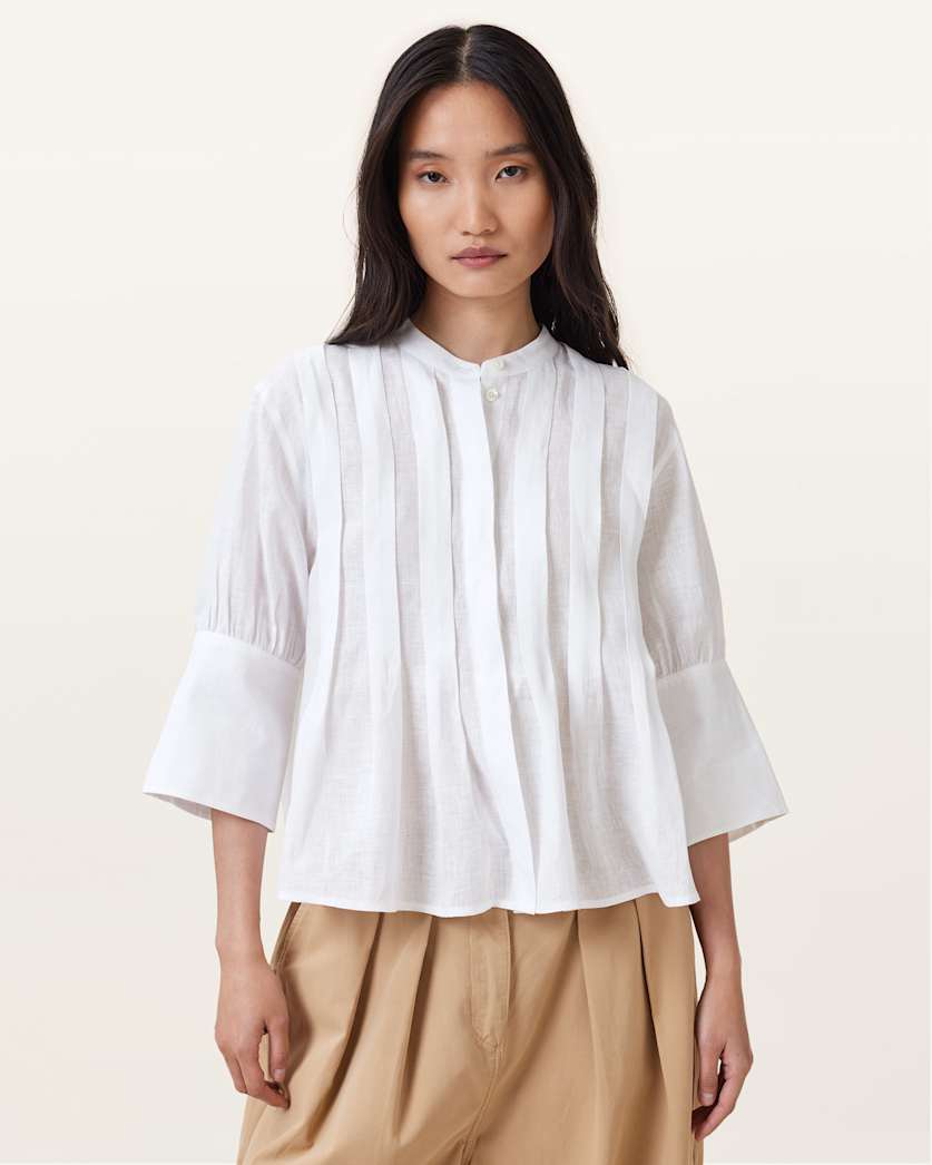 Inara Pleated Linen Shirt