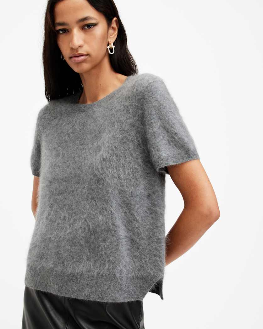 Rebel Brushed Cashmere Knitted T-Shirt