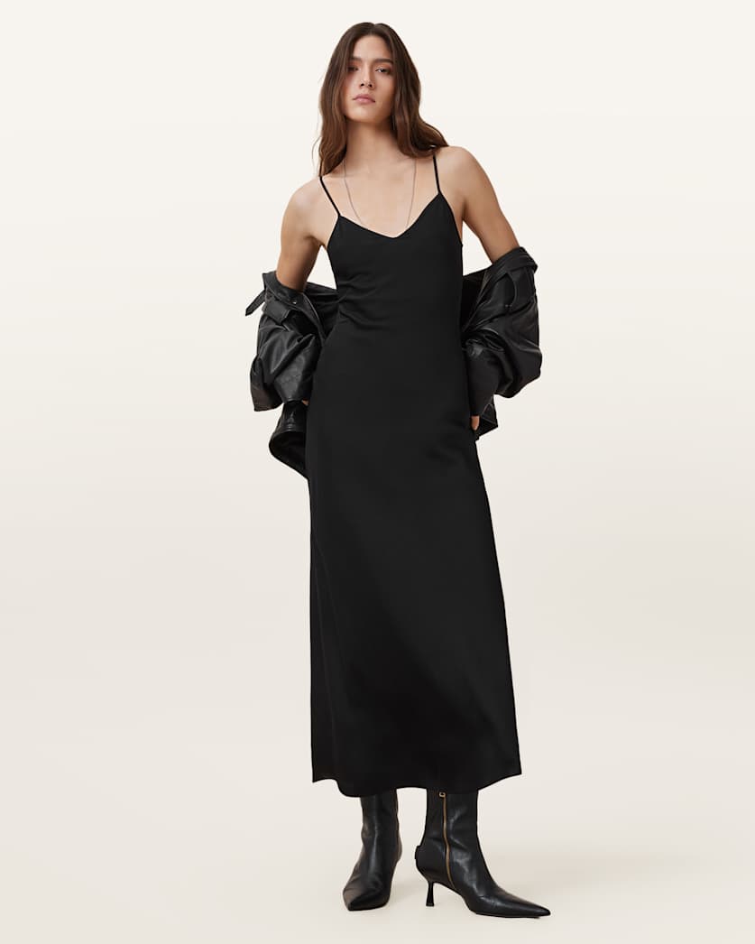 Bryony V-Neck Midi Slip Dress
